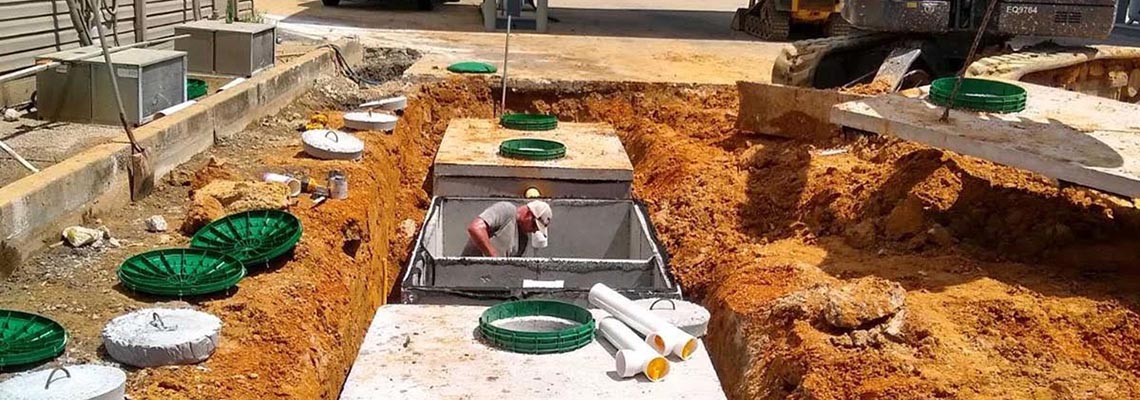 Septic system installation in red Alabama soil